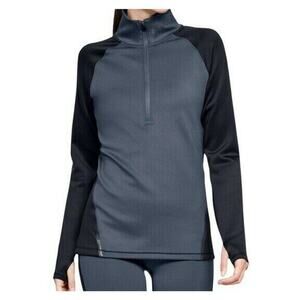 Under Armour Cold Gear 1/2 Zip Pullover Sweatshirt Women Large Fitted Runing NEW